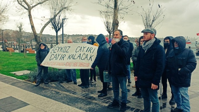 Çevreciler Beykoz Belediyesi Önünde Basın Açıklaması Yaptı