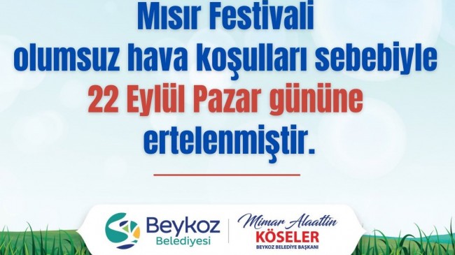 Mısır Festivali ertelendi